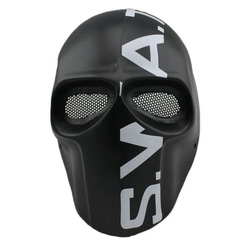 Masque Airsoft Fibre de Verre S.W.A.T Protection Intégrale Visage Airsoft  Paintball Jeu de Guerre War Games