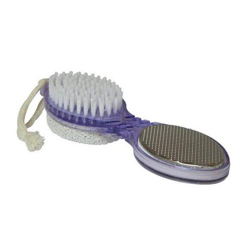 Brosse Pédicure 4 En 1 Soin Des Pieds: Pierre Ponce. Brosse Et Limes