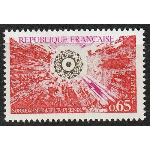 Série Grandes Réalisations, Surrégénérateur Phenix. Timbre Neuf** 1974 N° 1803