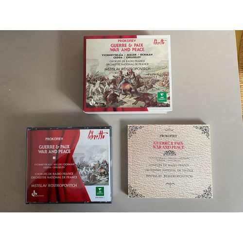 Prokofiev - Opéra Guerre & Paix - 4 Cd Et Livret Direction Rostropovitch