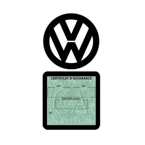 Porte Étui Vignette Autocollant Voiture Voiture Vw Volkswagen Vs88-Noir Stickers Auto Retro Assurdhesifs