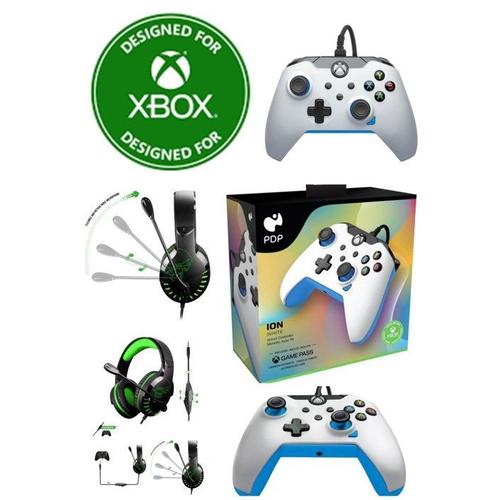 Casque PC Gamer PRO H3 SPIRIT OF GAMER XBOX ONE/S/X/PC + Manette XBOX ONE-S-X-PC Filaire ION WHITE Officielle