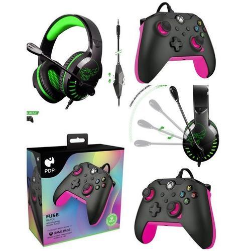 Casque PC Gamer PRO H3 SPIRIT OF GAMER XBOX ONE/S/X/PC + Manette XBOX ONE-S-X-PC Filaire FUSE BLACK Officielle