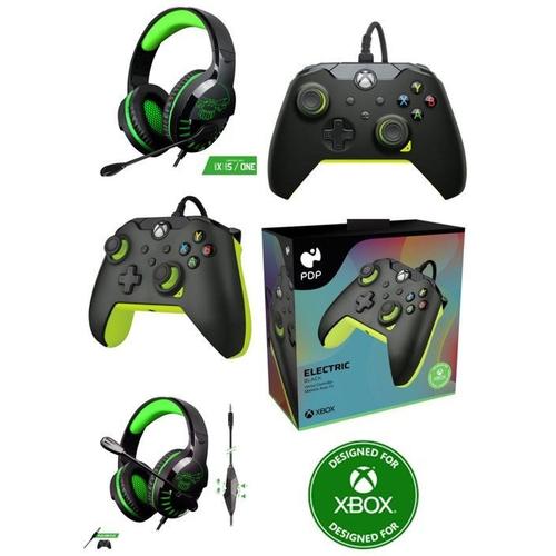 Casque Gamer PRO H3 SPIRIT OF GAMER XBOX ONE/S/X/PC + Manette XBOX ONE-S-X-PC Filaire ELECTRICBLACK Officielle