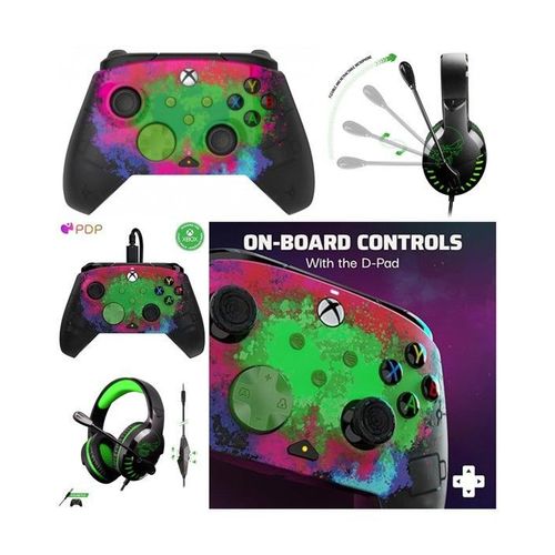 Casque PC Gamer PRO H3 SPIRIT OF GAMER XBOX ONE/S/X/PC + Manette XBOX ONE-S-X-PC Filaire REMATCH GLOW LED RGB Officielle