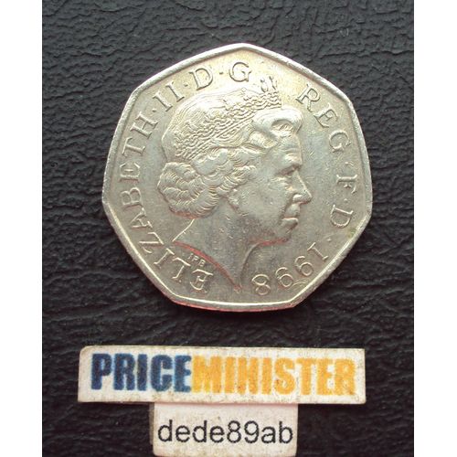 Royaume-Uni.. Pièce De Fifty (50) Pence 1998. Elisabeth I I . 