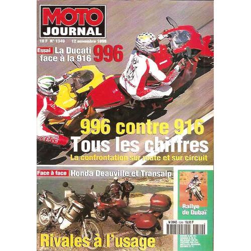 Moto Journal  1349 Ducati 916 & 996 Honda Deauville Nt 650 V & Transalp Xl 600 V Suzuki Burgman 250 