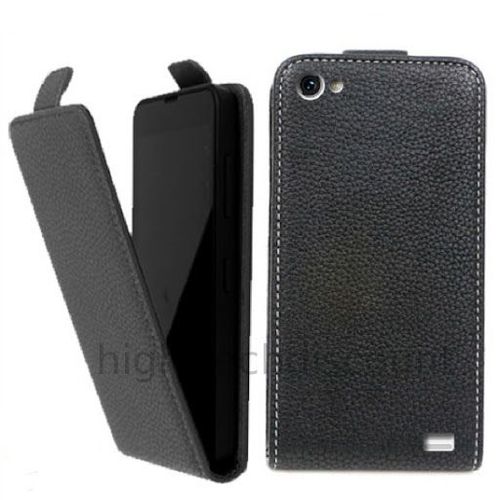 Housse Etui Coque Pochette Pu Cuir Fine Pour Archos 50 Helium Plus + Film Ecran - Noir