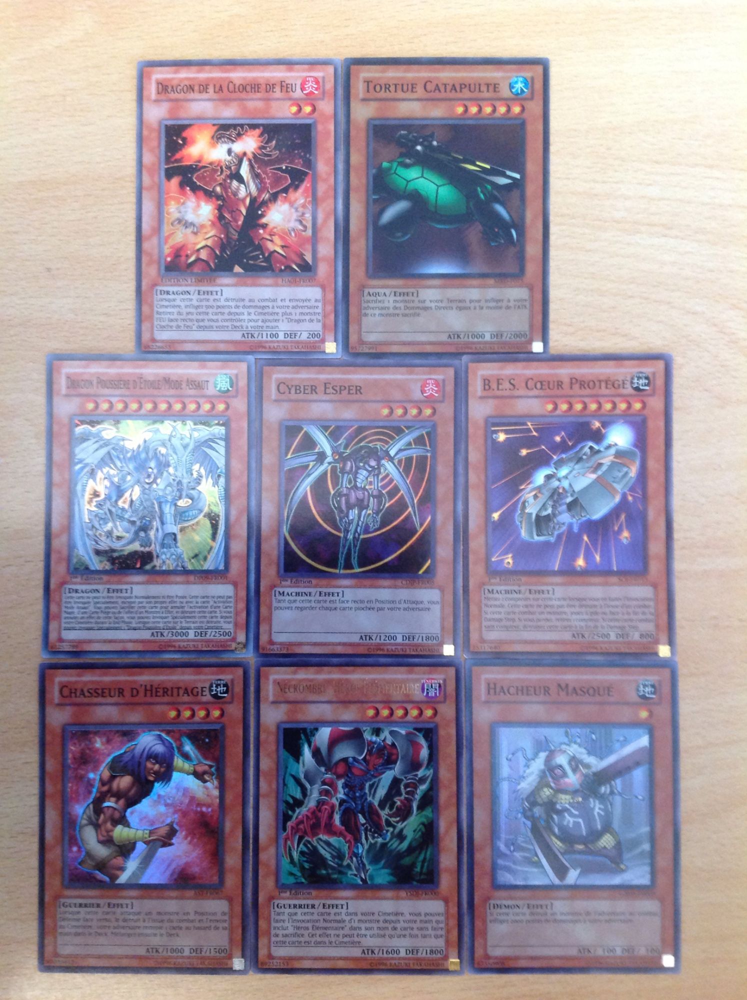 Carte Yu Gi Oh Dragon Poussière D étoile Mode Assaut Chasseur d'héritage + nécrombre héros élémentaire + dragon poussière d'etoile mode assaut + tortue catapulte + cyber esper + hacheur masqué + B.E.S coeur protégé + dragon de la cloche de feu | Rakuten