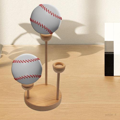 Présentoir De Baseball, Support D'affichage De Balle, Portable, Bureau En Bois, Siège À 3 Balles