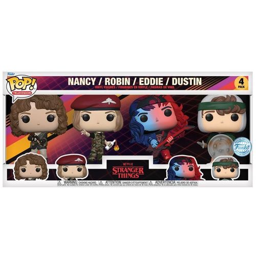 Figurine Funko Pop - Stranger Things - Nancy / Robin / Eddie / Dustin - Pack (77214)
