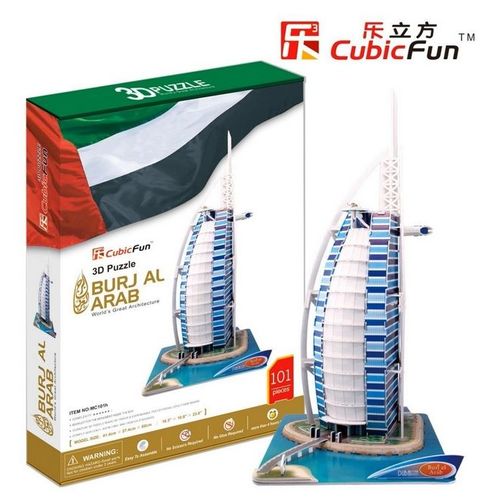 Puzzle 101 Pièces Puzzle 3d - Dubai, Burj Al Arab (Difficulté : 7/8)