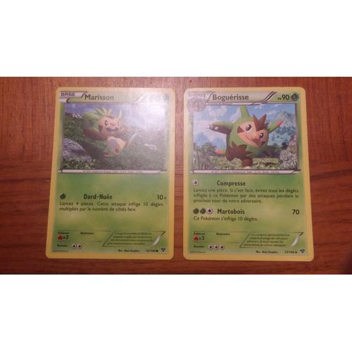 Lot De 2 Cartes Pokemon - Marisson - 12/146 + Boguerisse - 13/146 - Edition Xy -