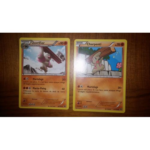 Lot De 2 Cartes Pokemon - Charpenti - 65/146 + Ouvrifier - 66/146 - Edition Xy -