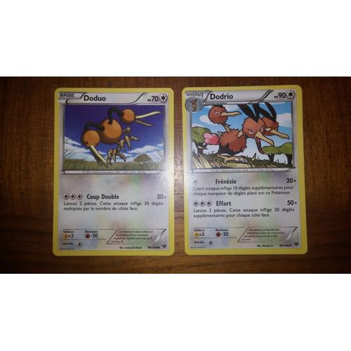 Lot De 2 Cartes Pokemon - Doduo - 98/146 + Dodrio - 99/146 - Edition Xy -