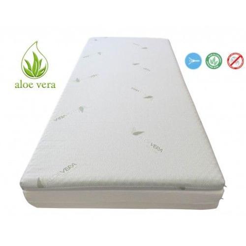 Surmatelas En Mémoire 100x190 Hauteur 5 Cm Orthopédique, Complètement Déhoussable, Housse En Aloe Vera