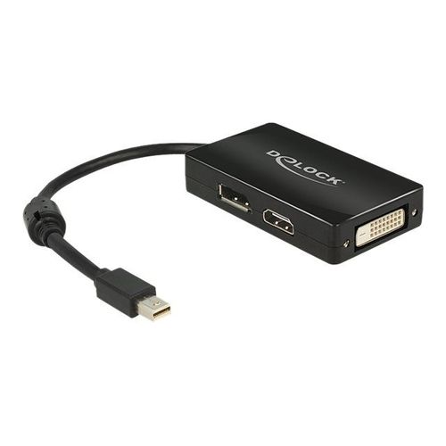 DeLOCK - Display-Adapter - Mini DisplayPort (M) - DVI-D, HDMI, 19-polig, DisplayPort (W) - 16 cm ( DisplayPort 1.1a ) - Schwarz