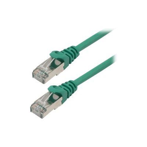 MCL - Cordon de raccordement - RJ-45 (M) pour RJ-45 (M) - 2 m - SFTP - CAT 6 - moulé, sans crochet, bloqué - vert