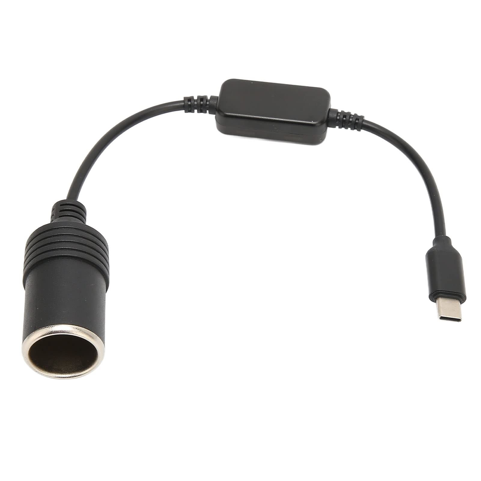 Yagri 5v Usb C Mle Vers 12v Voiture Allume-Cigare Femelle Convertisseur D'adaptateur D'alimentation, Adaptateur Usb Vers 12v Dc Pour Enregistreur De Conduite De Voiture Chargeur De Voiture Lectronique Pou