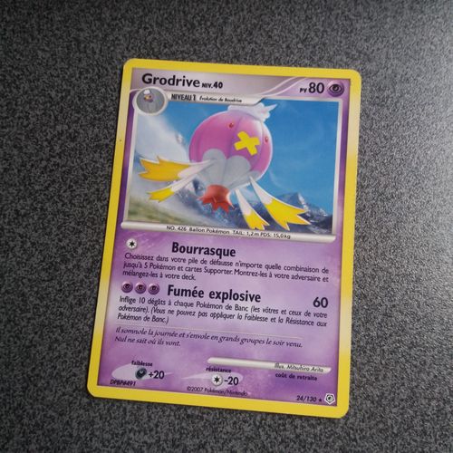 Carte Pokemon Grodrive Française, Niveau 40  80pv   24/130