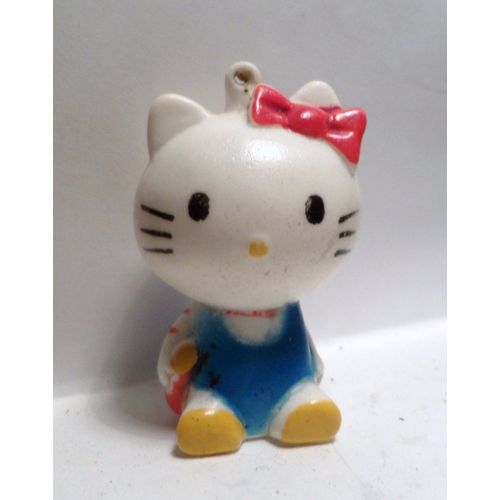Figurine Hello Kitty - Chat Chemise Bleue - 4cm