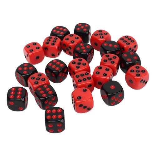 Yagri Jeu De Ds 48 Pices, Jeu De Ds De Jeu De Table Noir Et Rouge  6 Faces Ds Polydriques En Plastique Pour La Fte De Famille Bars Club