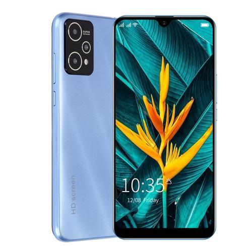 Yagri Telephone Portable Pas Cher, Smartphone FHD 6,1 Pouces, 2 Go de RAM 16 Go de ROM, Double Camra 5 MP + 8 MP, 2800 MAh, Trois Emplacements pour Cartes, Android 6(Bleu Clair)