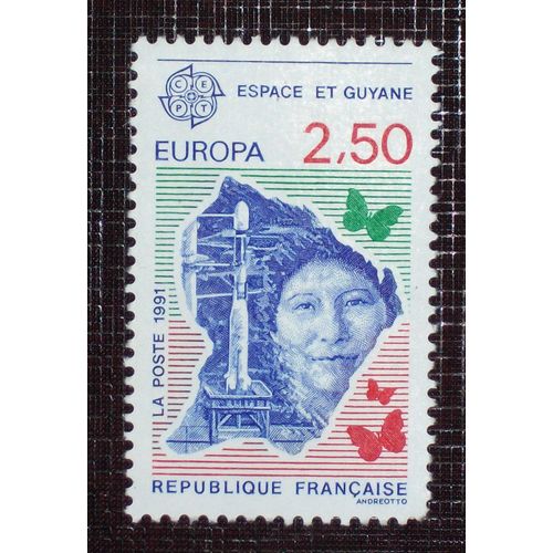 France N° 2696 Neuf Sans Charnière De 1991 - 2f50 « Europa : Espace Et Guyane »