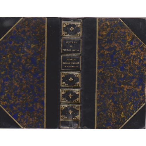 Oeuvres De Victor Hugo , Hernani , Marion Delorme , Le Roi S'amuse Chez Lemerre Editeur Vers 1870 Relie 