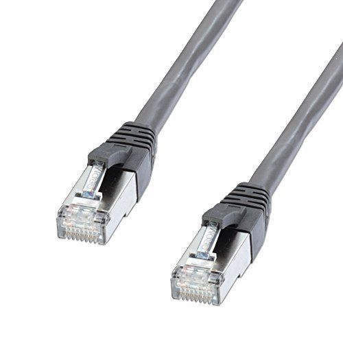 CROMO - Cordon de raccordement - RJ-45 (M) pour RJ-45 (M) - 10 m - SFTP, PiMF - CAT 6e - moulé, sans crochet - anthracite