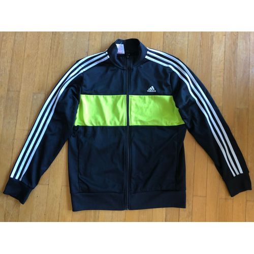 Veste De Survêtement Adidas 13 Ans 14 Ans Noire Et Jaune Veste Jogging Adidas 13-14 Ans