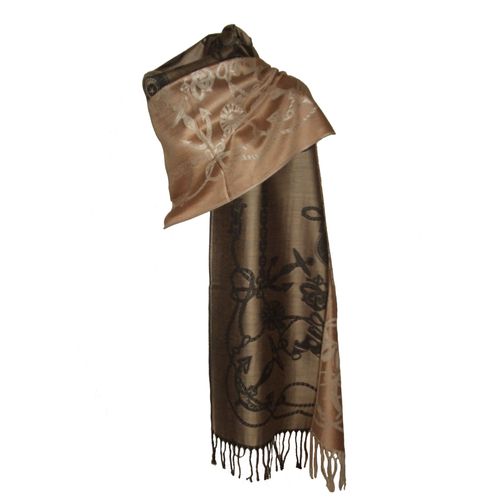 Etole Écharpe Pashmina Et Soie - Motifs Ancre Marine