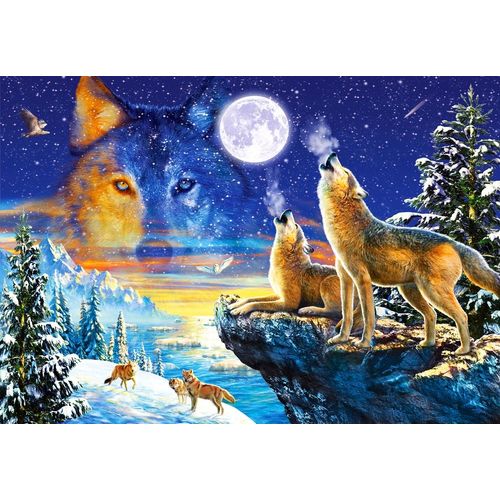 Puzzle 1000 Pièces Howling Wolves