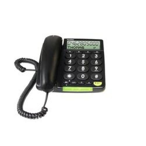 DORO PhoneEasy 312cs - Téléphone filaire avec ID d'appelant - noir