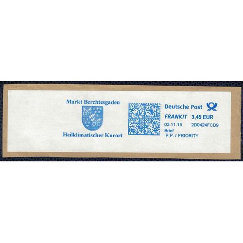 Allemagne Ema Empreinte Postmark Blason Commune De Markt Berchtesgaden