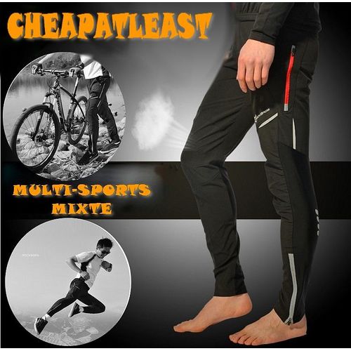 Pantalon Multisport - Textile Technique Ultra Confort, Respirant, Anti-Transpirant, Protection Vent Froid Chaleur - Tous Sports Vélo, Vtt, Running, Roller, Dh, Jogging, Trekking, Randonnée, Escalade..