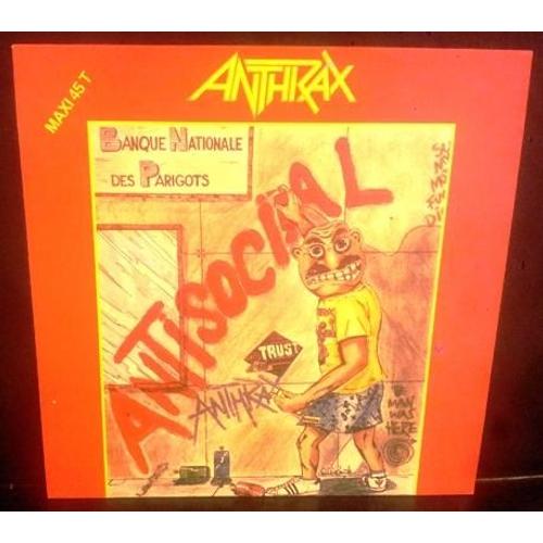Antisocial-(Limited Édition Maxi 3 Tracks Black Vinyl)(Original)(Island Records)(1988)(France)