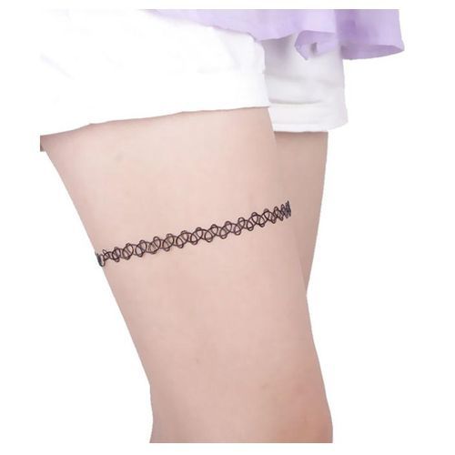 Bijou De Jambe Effet Tatouage Jarretière Mignon Tendance Vintage Black Sugar Boutique Paris