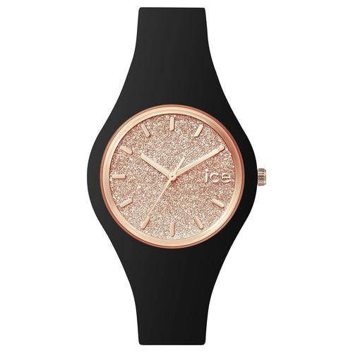 Ice Watch Montre Ice Glitter - Black Rose-Gold Noir Femmes 001346 - S