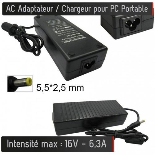 Chargeur Générique pour PC Portable 19V - 6.3A - Embout 5.5*2.5 mm Alimentation AC Adaptateur