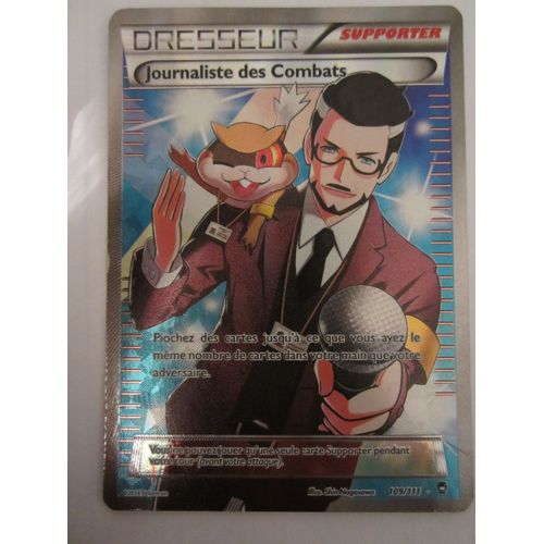 Carte Pokemon Dresseur Journaliste Des Combats 109/111 Poings Furieux