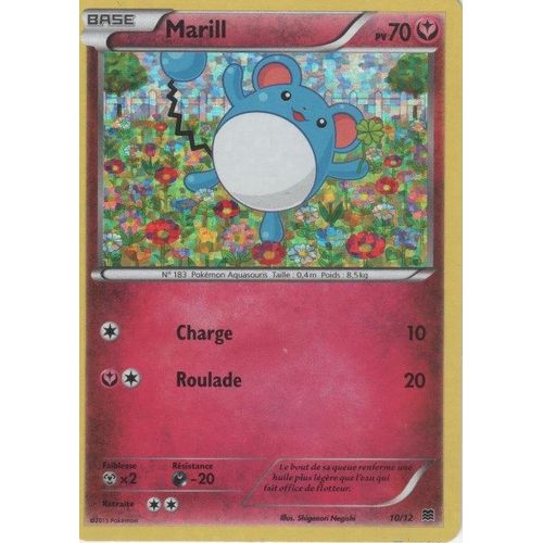 Carte Pokémon "Marill" Pv70 Holo 10/12