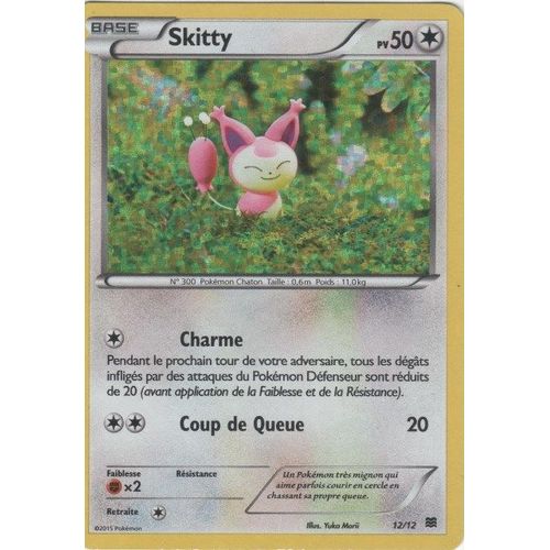 Carte Pokémon "Skitty" Pv50 Holo 12/12