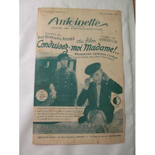 Conduisez Moi Madame (Film) - Antoinette (Fox-Trot Chanté Par Armand Bernard) - 1932