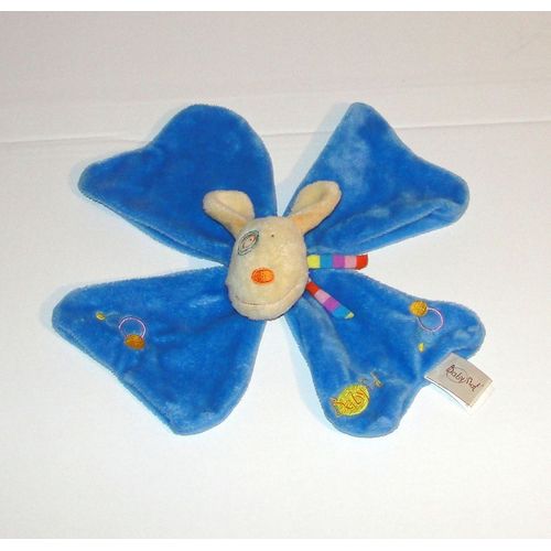 Doudou Cheval Poney Ane Baby Nat Fleur Bleu