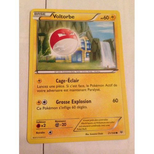 Voltorbe 21/108 Carte Pokemon Xy Ciel Rugissant Francaise 