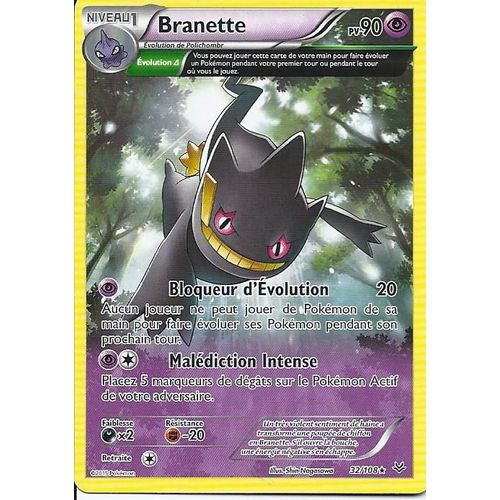 Branette Rare 32/108 Carte Pokemon Xy Ciel Rugissant Francaise 