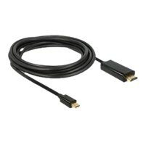 Delock - Câble adaptateur - Mini DisplayPort mâle pour HDMI mâle - 3 m - noir