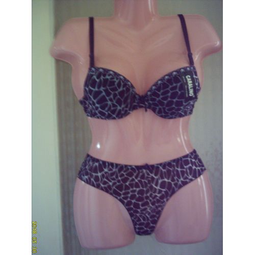 Ensemble Lingerie Soutien Gorge & String, En Mauve, T: 44/ 100 B. Caralino