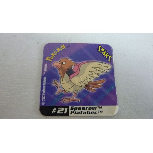 Staks Aimenté Pokemon, De La Série Johto League Champions, N° 21 Spearow / Piafabec